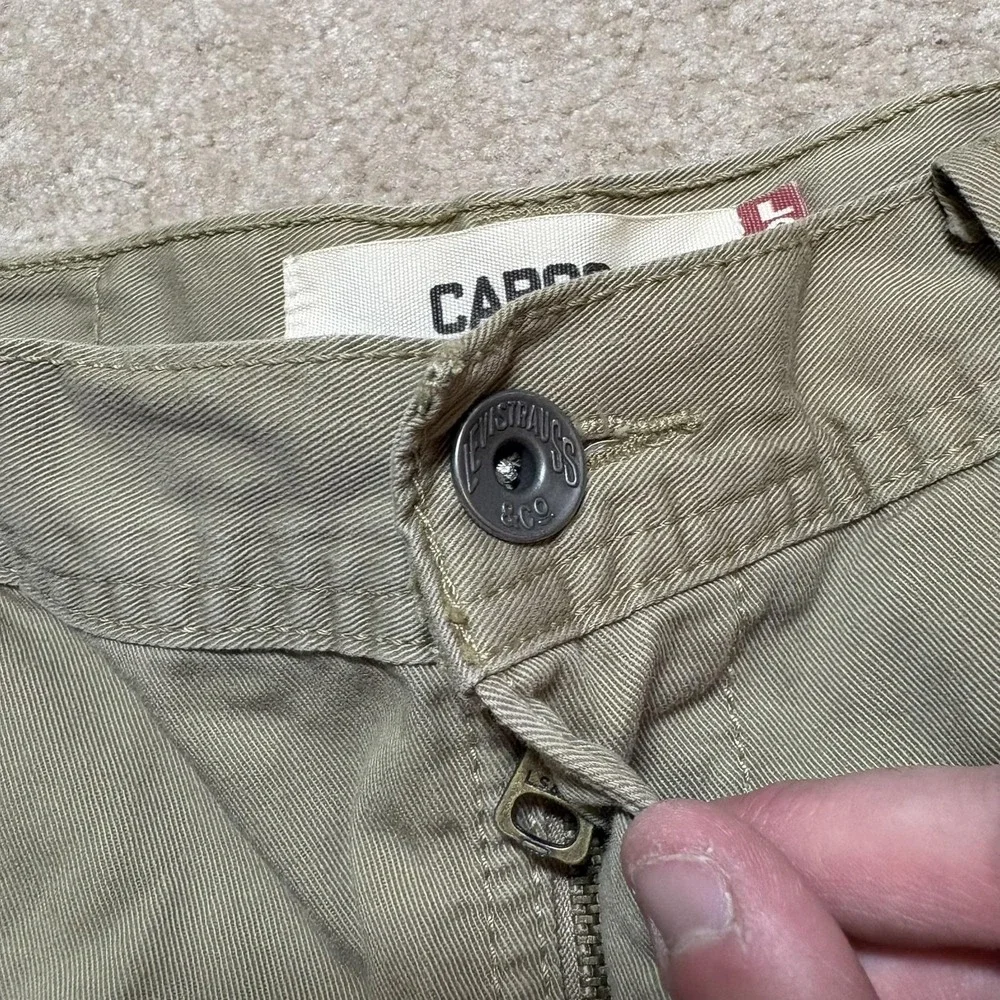 Levis Cargo Shorts Mens 30‎ Green Cotton Utility Pockets Casual Baggy Y2K Skater